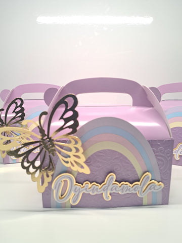 Buterfly and rainbow Favor Box