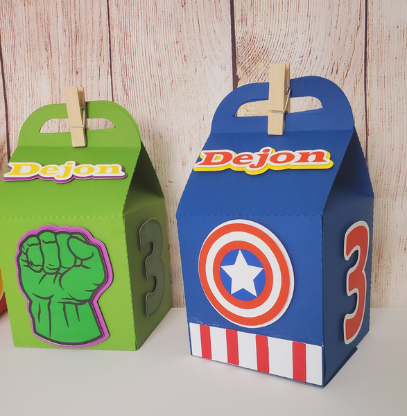 Super Heroes Favor Boxes