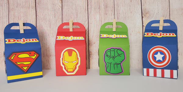 Super Heroes Favor Boxes