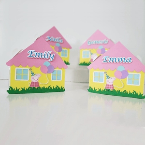 Peppa Pig House Favor Box - Custom Embellished Design